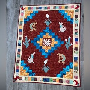 Colorful Southwestern Wall Hanging Quilt Handmade